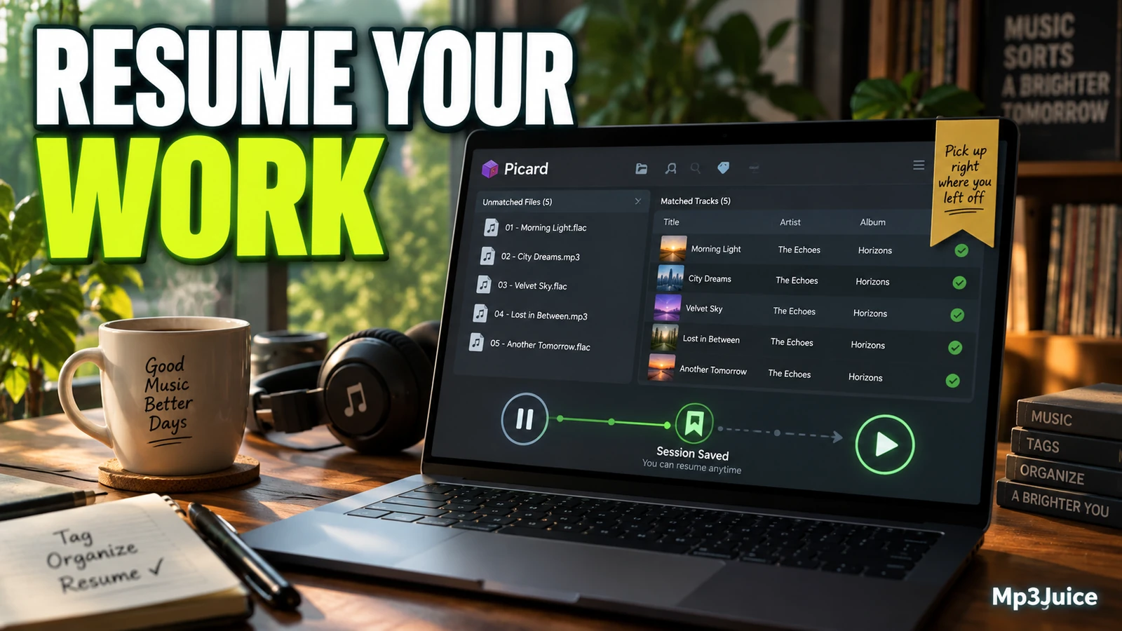 Save and Resume a Music Tagging Session in Picard